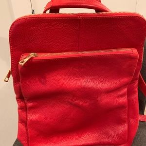 VERA PELLE LUCY red leather backpack